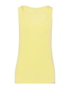 Majestic Tank Tops In Light Yellow
