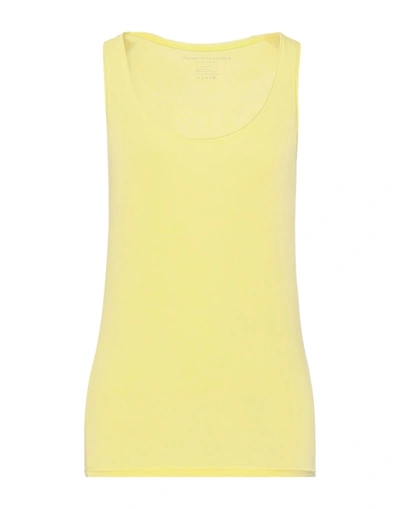 Majestic Tank Tops In Light Yellow