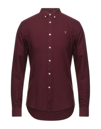 Farah Shirts In Maroon