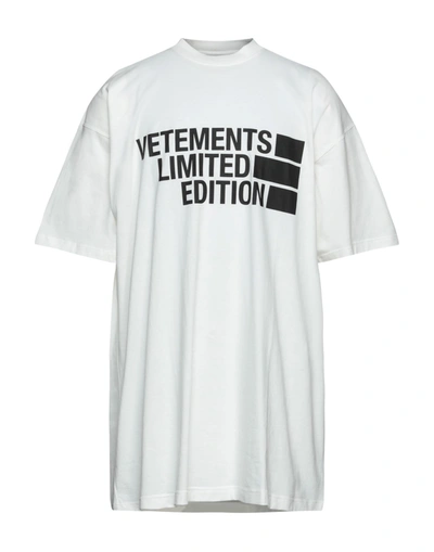 Vetements T-shirts In White