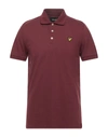 Lyle & Scott Polo Shirts In Maroon