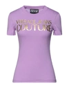 Versace Jeans Couture T-shirts In Light Purple