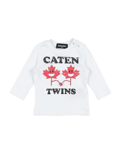 Dsquared2 Babies'  Newborn T-shirt White Size 3 Cotton