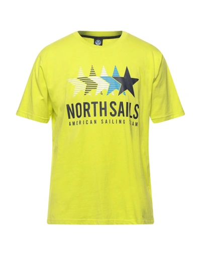 North Sails T-shirts In Yellow