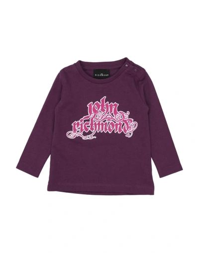 John Richmond Kids' T-shirts In Purple