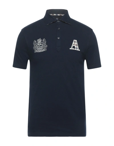 Aquascutum Polo Shirts In Blue