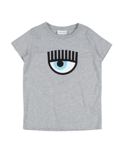 Chiara Ferragni Kids' T-shirts In Grey