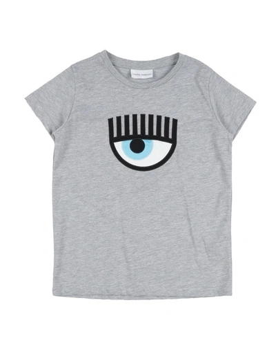 Chiara Ferragni Babies' T-shirts In Grey