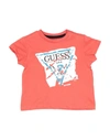Guess T-shirts In Orange