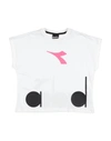 Diadora Kids' T-shirts In White