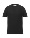 Alpha Studio Man T-shirt Black Size 46 Cotton In Black