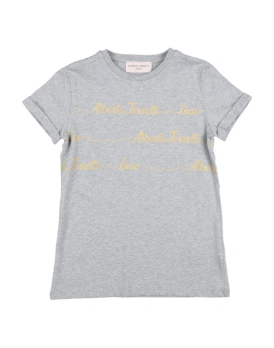 Alberta Ferretti Kids' T-shirts In Grey