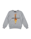 Neil Barrett Flaming Bolt Sweatshirt In Grey