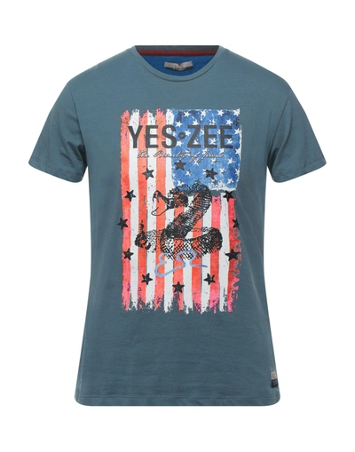Yes Zee By Essenza T-shirts In Blue