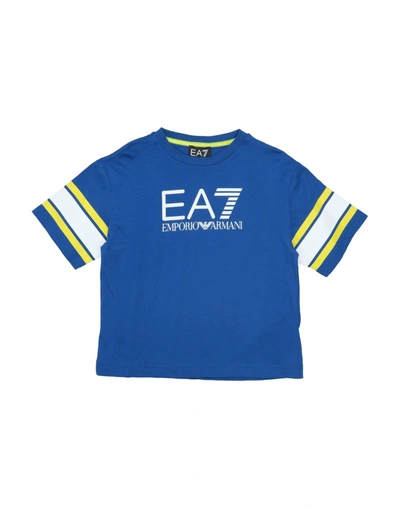 Ea7 Kids' T-shirts In Blue