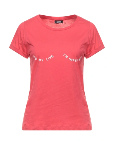 !m?erfect Woman T-shirt Coral Size S Cotton In Red