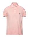 Brooksfield Polo Shirts In Salmon Pink