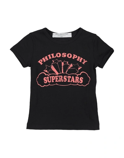 Philosophy Di Lorenzo Serafini Kids' T-shirts In Black