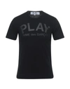 Comme Des Garçons Play Comme Des Garcons Play Mens Black Reverse Logo-print Cotton-jersey T-shirt In Black