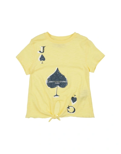 John Galliano Kids' T-shirts In Yellow