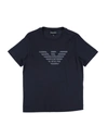 Emporio Armani Kids' T-shirts In Dark Blue