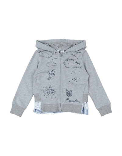 Monnalisa Kids' Sweatshirts In Grey