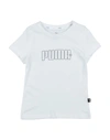 Puma Kids' T-shirts In White