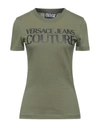 Versace Jeans Couture T-shirts In Military Green