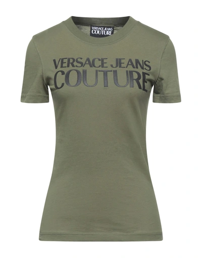 Versace Jeans Couture T-shirts In Military Green
