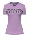 Versace Jeans Couture T-shirts In Purple