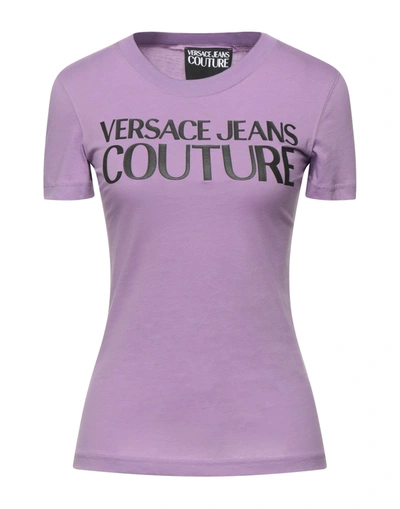 Versace Jeans Couture T-shirts In Purple