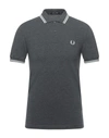Fred Perry Regalia Baroque Polo Shirts In Steel Grey