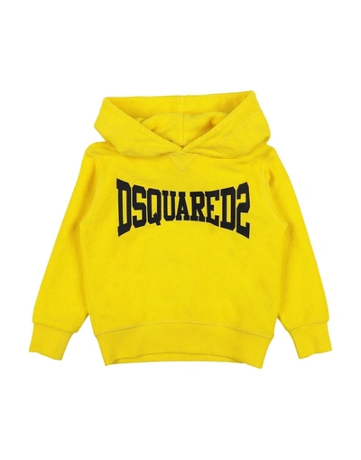 Dsquared2 Kids' Sweatshirts In Yellow
