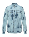 VERSACE JEANS COUTURE VERSACE JEANS COUTURE MAN DENIM SHIRT BLUE SIZE 40 COTTON,12692132BH 3