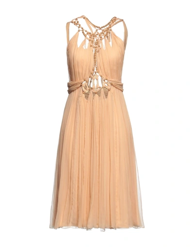 Alberta Ferretti Midi Dresses In Orange