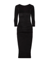 JAMES PERSE JAMES PERSE WOMAN MIDI DRESS BLACK SIZE 2 TRIACETATE, POLYESTER, ELASTANE,15097482BU 4