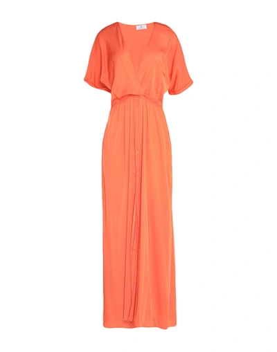 Simona-a Long Dresses In Orange