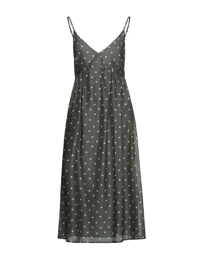 Massimo Alba Midi Dresses In Dark Green