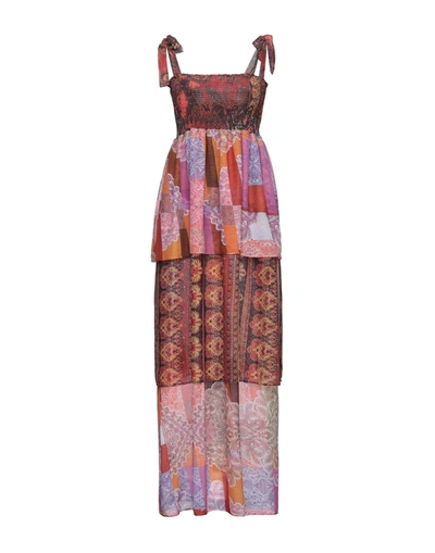 F**k Project Woman Maxi Dress Brown Size L Polyester