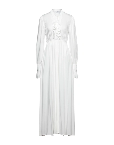 Simona-a Long Dresses In White