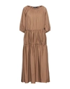 Spago Donna Midi Dresses In Brown
