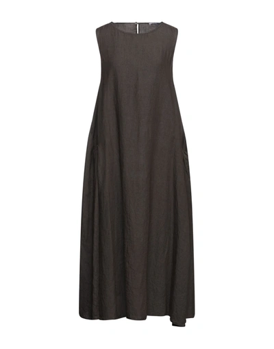 Rossopuro Midi Dresses In Dark Brown