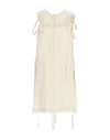 Maison Margiela Deconstructed Satin Short Dress With Vertical Fray Detail In Beige