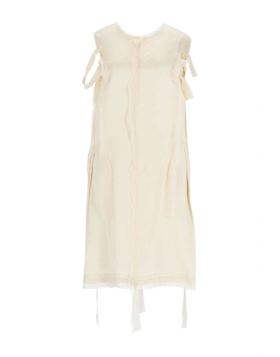 MAISON MARGIELA MAISON MARGIELA WOMAN MIDI DRESS SAND SIZE 10 VISCOSE, POLYAMIDE, SILK,15157432UA 5