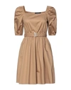 Icona By Kaos Short Dresses In Beige