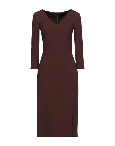 Dolce & Gabbana Midi Dresses In Brown