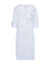 Ganni Midi Dresses In White