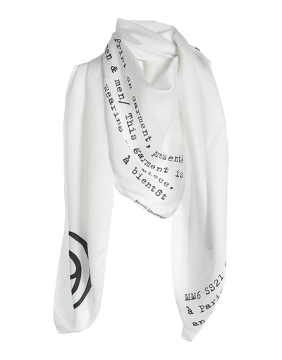 Mm6 Maison Margiela Scarves In White