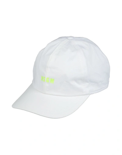 Msgm Hats In White