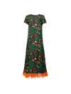 La Doublej Floral-print Midi Dress In Night Garden